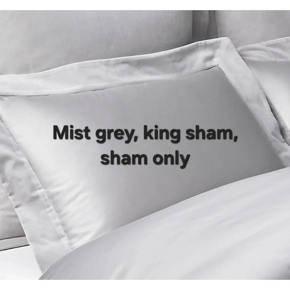 RH Italian Siena 1000-Thread Count Sateen & Velvet King Sham Restoration Hardwar